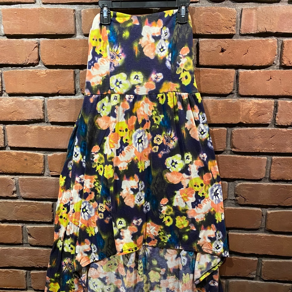 Floral high-lo dress